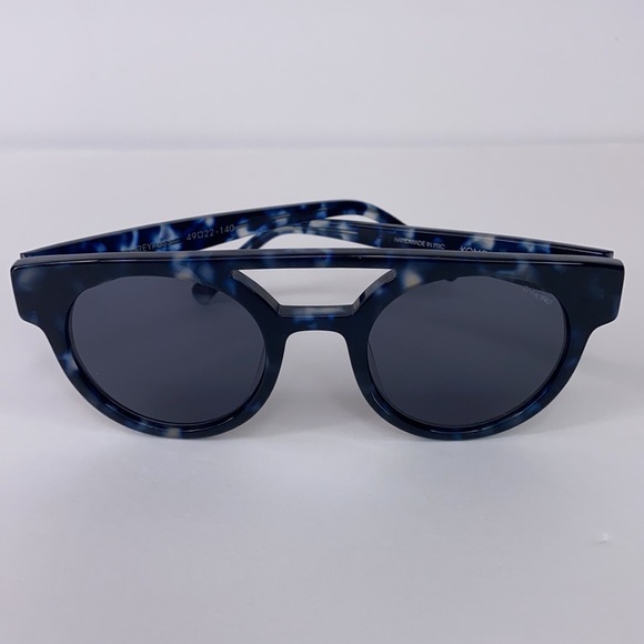 New KOMONO DREYFUSS Blue Black tortoise Sunglasses NWT round - Picture 6 of 16